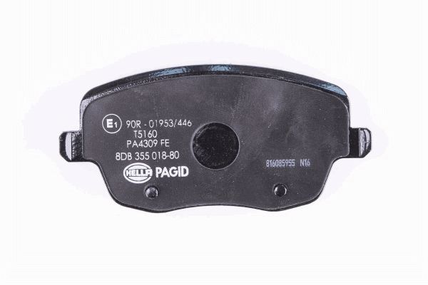 Brake Pad Set, disc brake - 8DB 355 018-801 HELLA