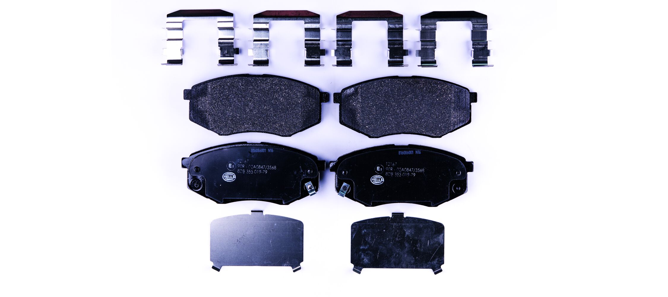 Brake Pad Set, disc brake - 8DB 355 019-791 HELLA