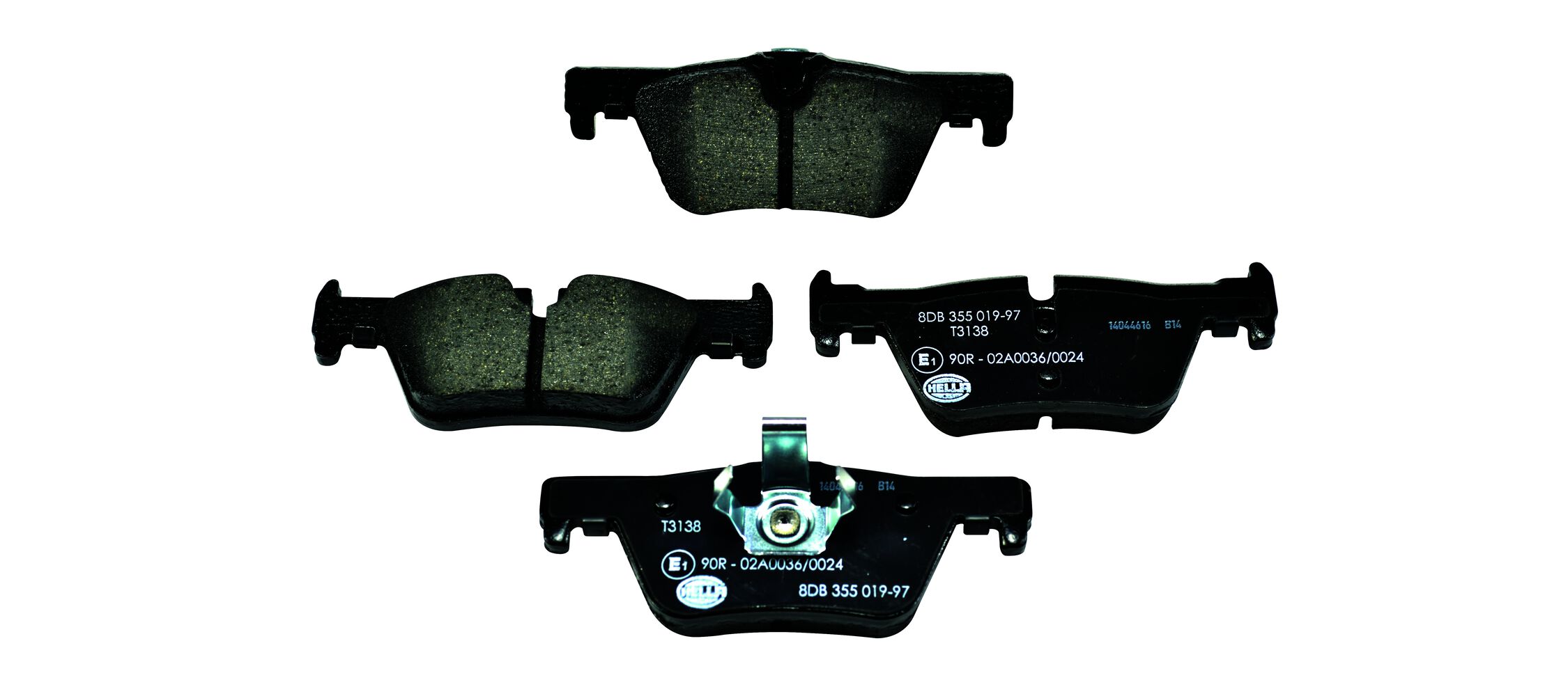 Brake Pad Set, disc brake - 8DB 355 019-971 HELLA