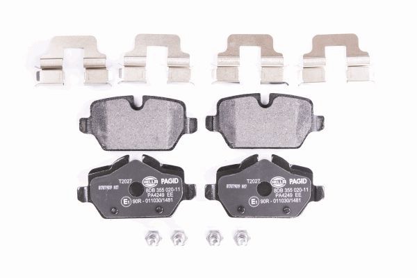 Brake Pad Set, disc brake - 8DB 355 020-111 HELLA