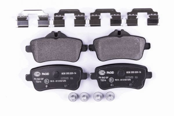 Brake Pad Set, disc brake - 8DB 355 020-161 HELLA