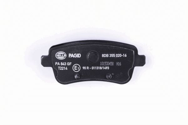 Brake Pad Set, disc brake - 8DB 355 020-161 HELLA