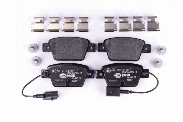 Brake Pad Set, disc brake - 8DB 355 020-181 HELLA