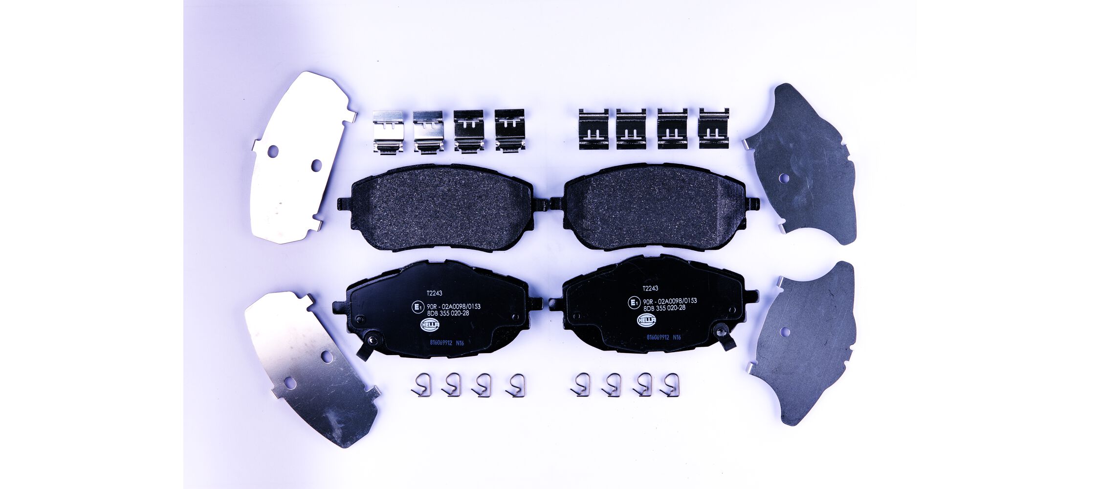 Brake Pad Set, disc brake - 8DB 355 020-281 HELLA