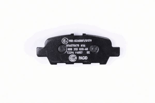 Brake Pad Set, disc brake - 8DB 355 020-401 HELLA