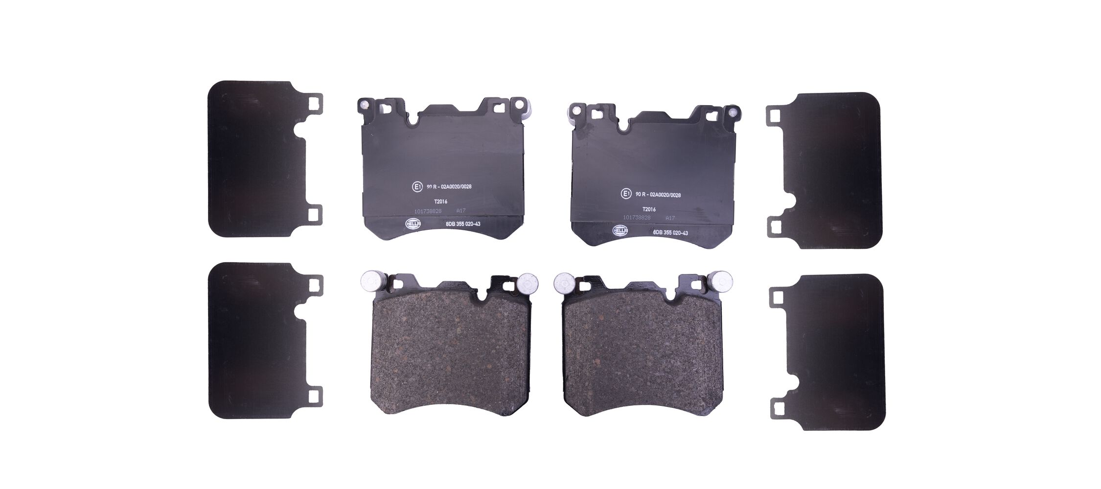 Brake Pad Set, disc brake - 8DB 355 020-431 HELLA