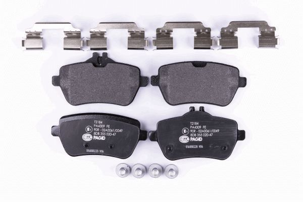 Brake Pad Set, disc brake - 8DB 355 020-471 HELLA