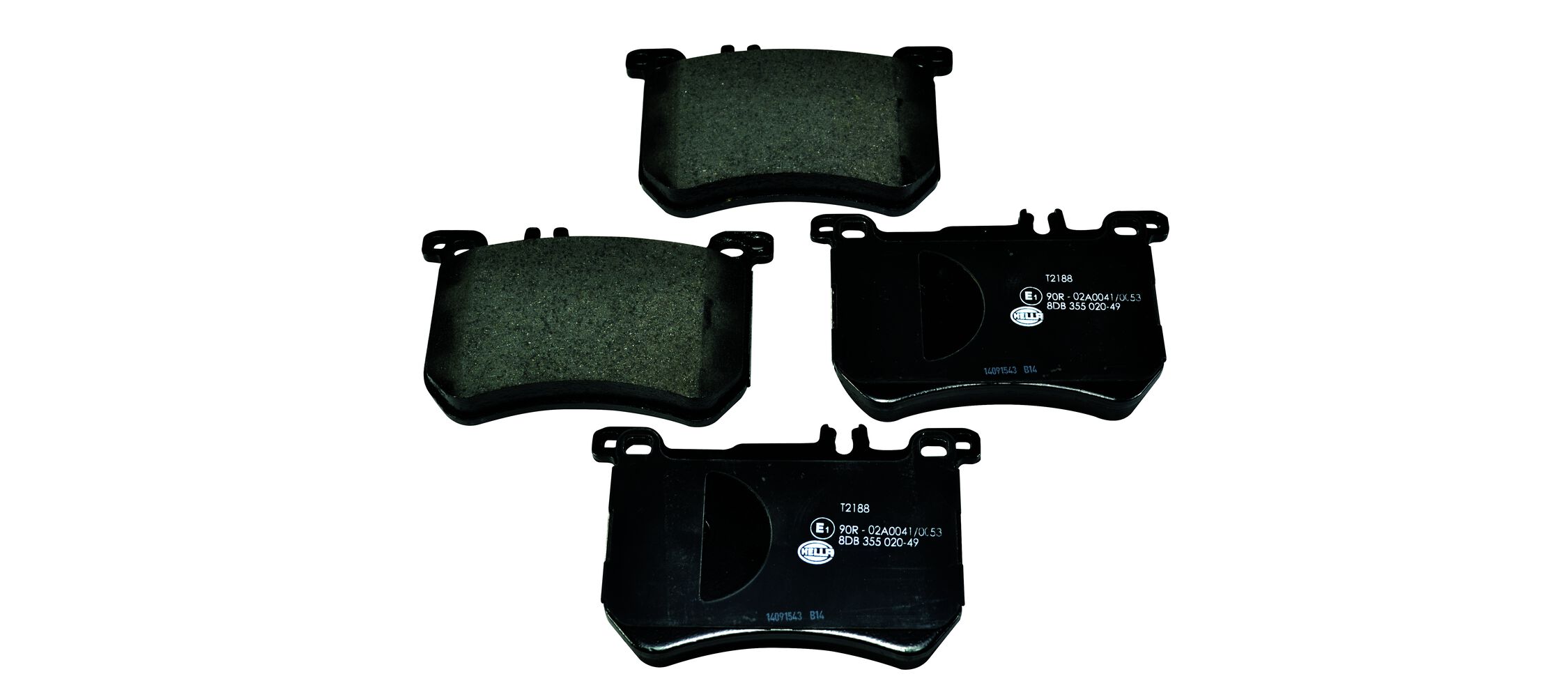 Brake Pad Set, disc brake - 8DB 355 020-491 HELLA