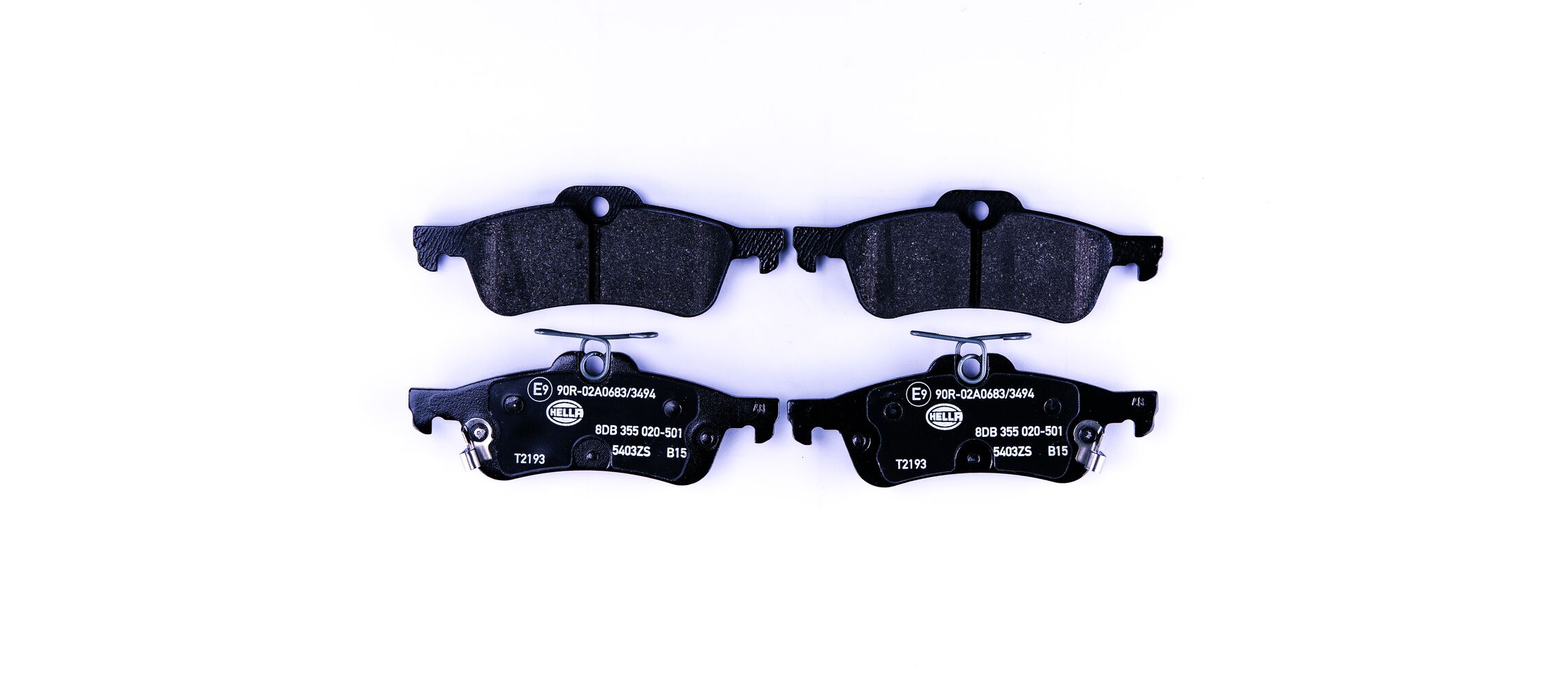Brake Pad Set, disc brake - 8DB 355 020-501 HELLA