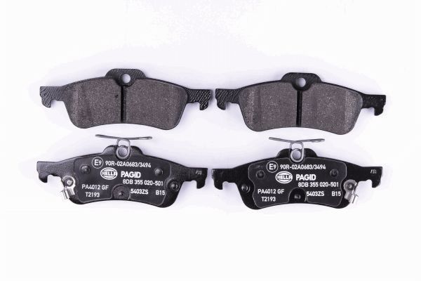 Brake Pad Set, disc brake - 8DB 355 020-501 HELLA