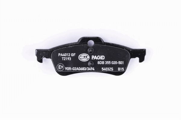 Brake Pad Set, disc brake - 8DB 355 020-501 HELLA