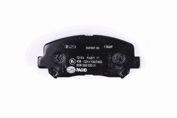 stabdžių trinkelių rinkinys, diskinis stabdys - 8DB 355 020-511 HELLA