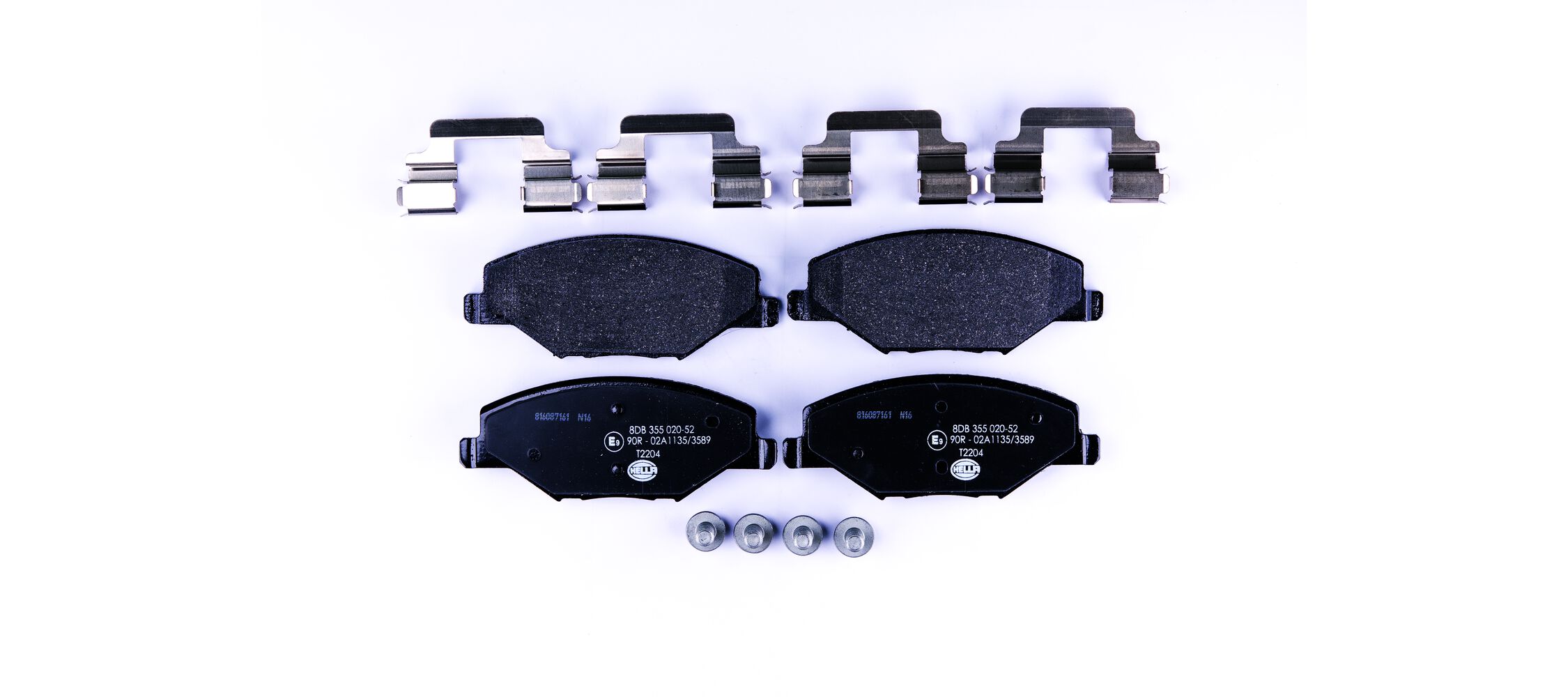 Brake Pad Set, disc brake - 8DB 355 020-521 HELLA