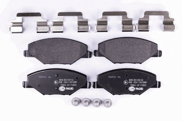 Brake Pad Set, disc brake - 8DB 355 020-521 HELLA