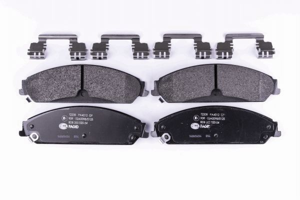 Brake Pad Set, disc brake - 8DB 355 020-541 HELLA