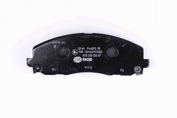 Brake Pad Set, disc brake - 8DB 355 020-571 HELLA