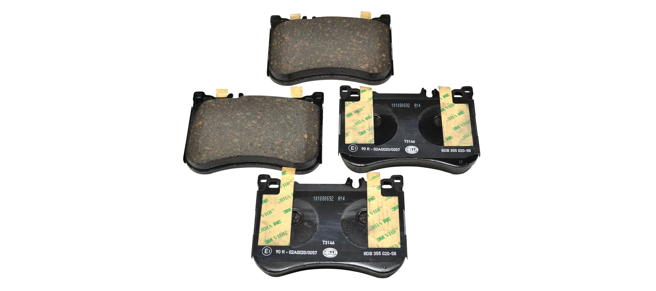Brake Pad Set, disc brake - 8DB 355 020-581 HELLA