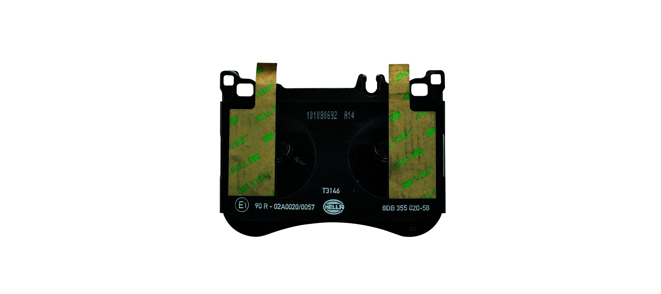 Brake Pad Set, disc brake - 8DB 355 020-581 HELLA