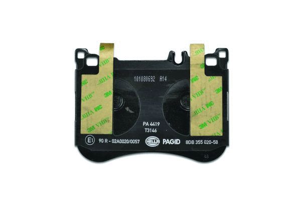 Brake Pad Set, disc brake - 8DB 355 020-581 HELLA