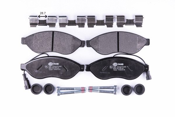 Brake Pad Set, disc brake - 8DB 355 020-651 HELLA