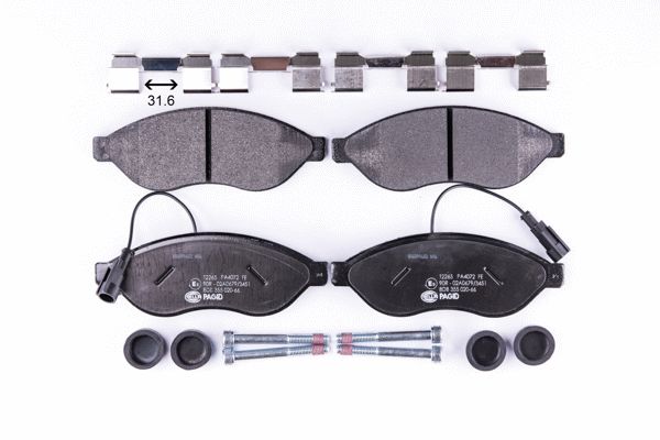 Brake Pad Set, disc brake - 8DB 355 020-661 HELLA