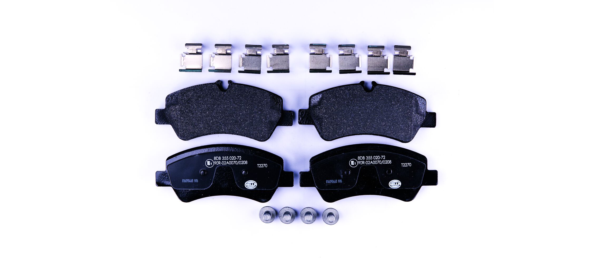 Комплект тормозных колодок, дисковый тормоз - 8DB 355 020-721 HELLA