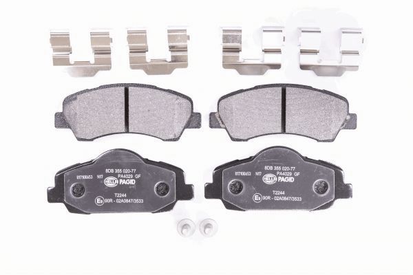 Brake Pad Set, disc brake - 8DB 355 020-771 HELLA