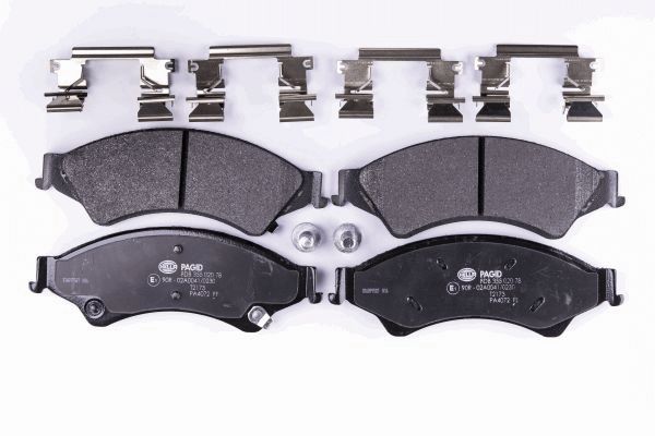 Brake Pad Set, disc brake - 8DB 355 020-781 HELLA