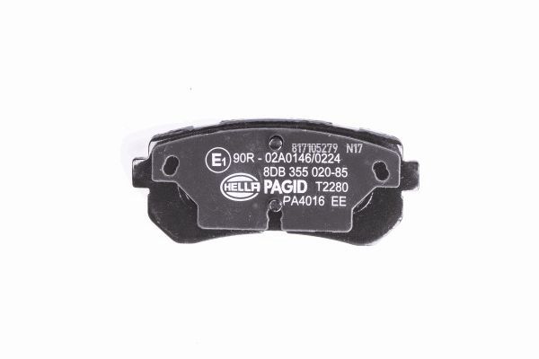 stabdžių trinkelių rinkinys, diskinis stabdys - 8DB 355 020-851 HELLA