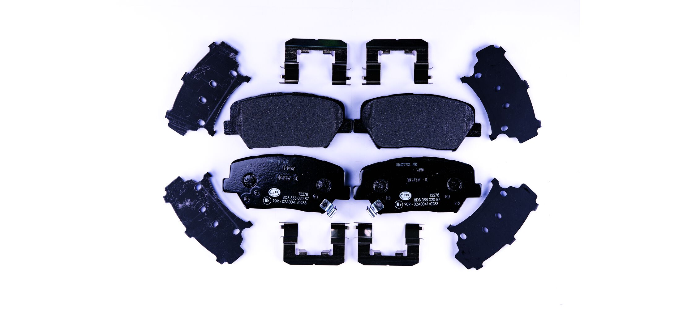 Комплект тормозных колодок, дисковый тормоз - 8DB 355 020-871 HELLA