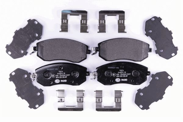 Brake Pad Set, disc brake - 8DB 355 020-891 HELLA