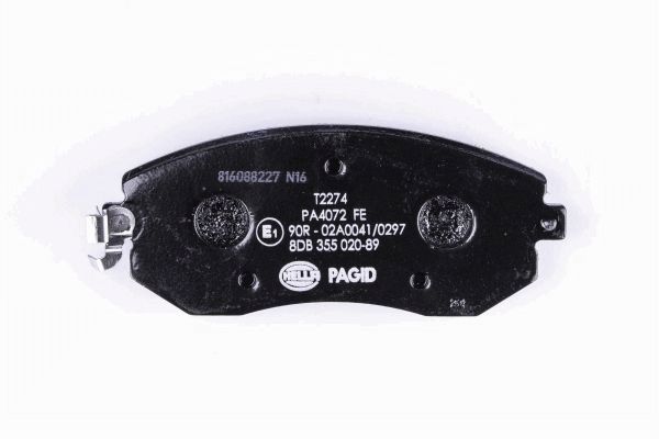 Brake Pad Set, disc brake - 8DB 355 020-891 HELLA