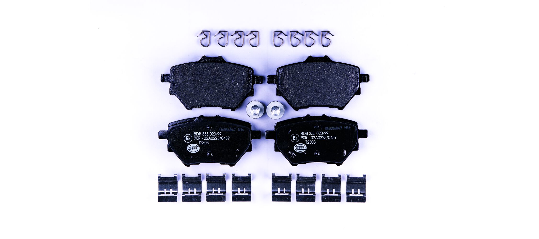 Brake Pad Set, disc brake - 8DB 355 020-991 HELLA