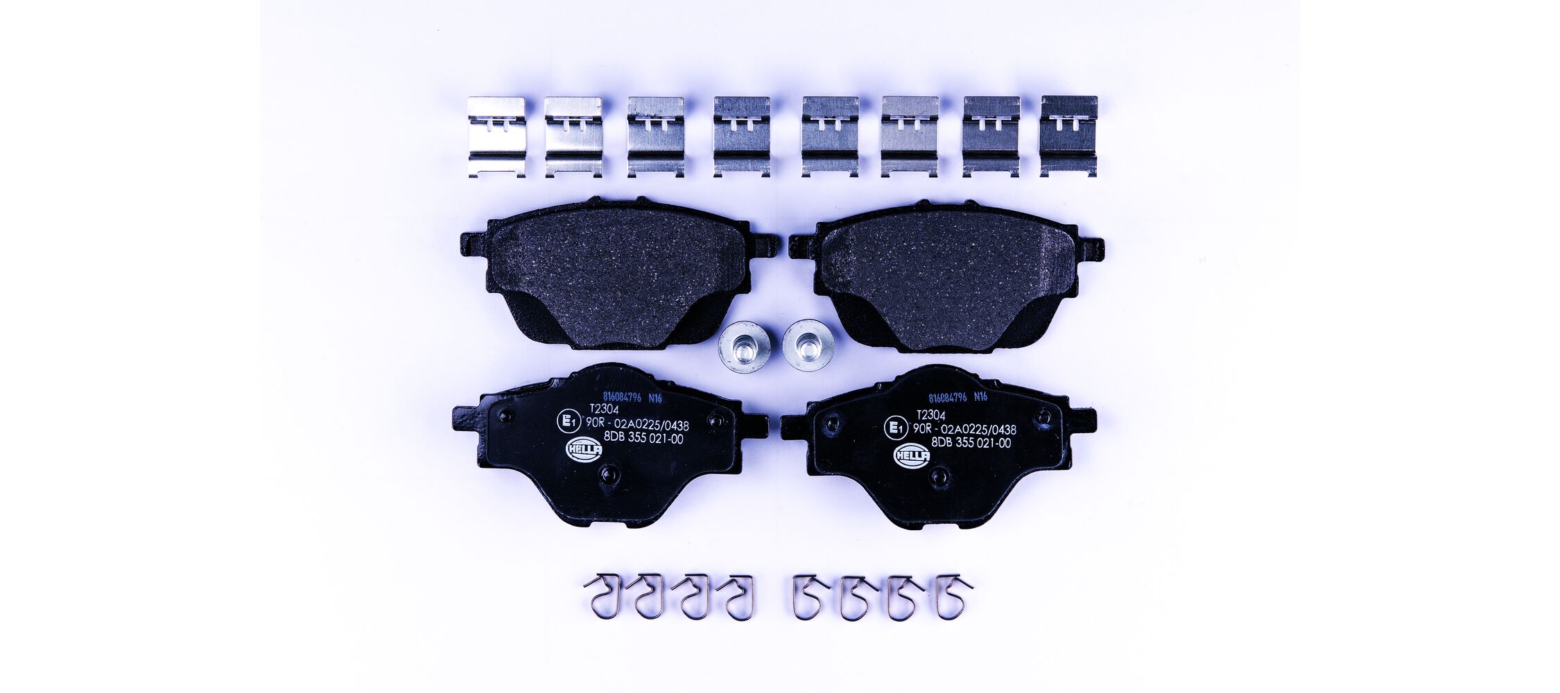 Brake Pad Set, disc brake - 8DB 355 021-001 HELLA