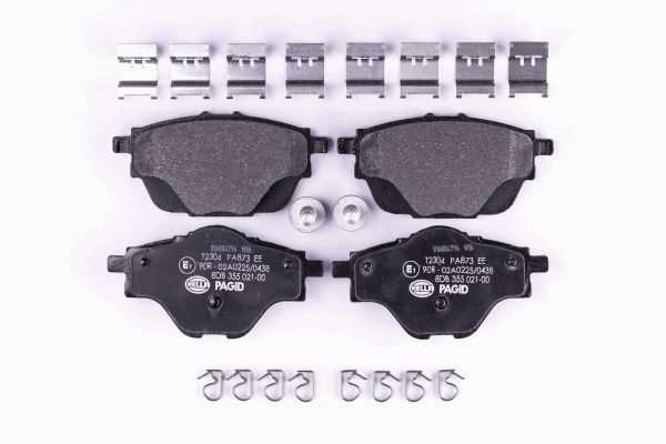 Brake Pad Set, disc brake - 8DB 355 021-001 HELLA