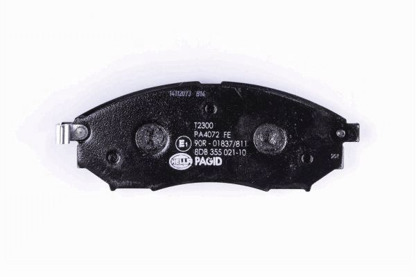 Комплект тормозных колодок, дисковый тормоз - 8DB 355 021-101 HELLA