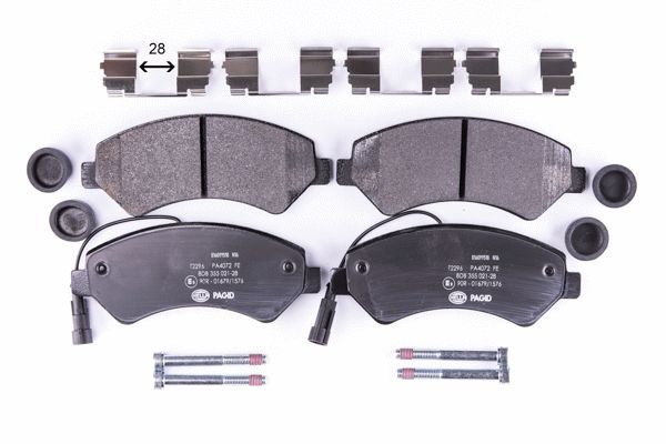 Brake Pad Set, disc brake - 8DB 355 021-281 HELLA
