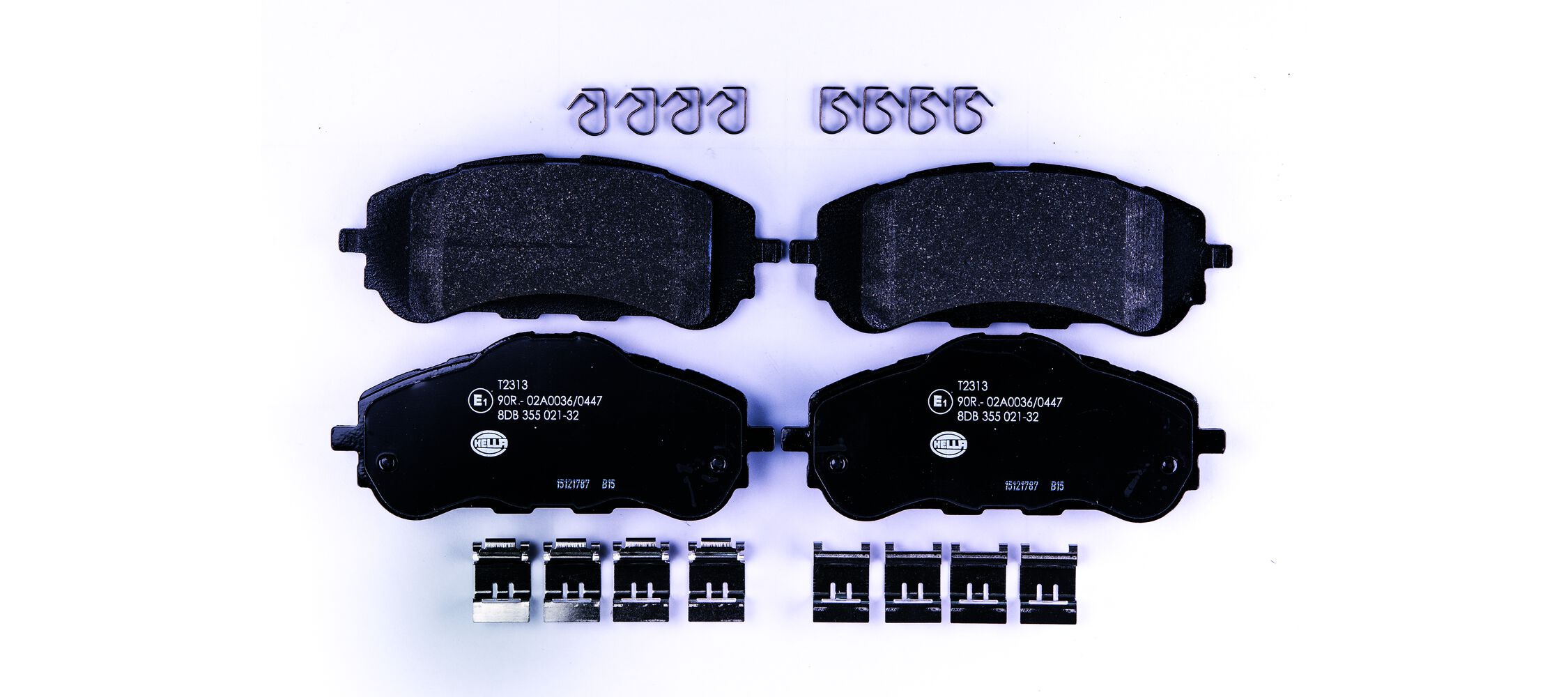 Brake Pad Set, disc brake - 8DB 355 021-321 HELLA