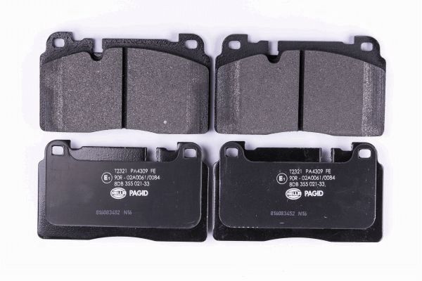 Комплект тормозных колодок, дисковый тормоз - 8DB 355 021-331 HELLA