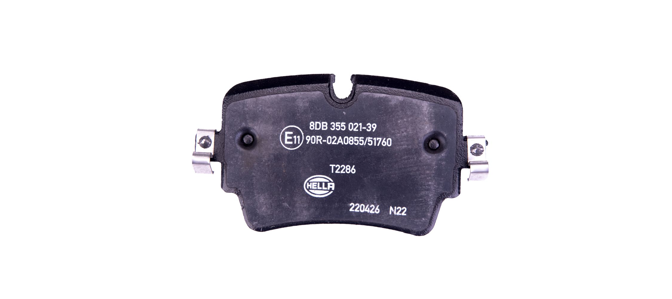 Brake Pad Set, disc brake - 8DB 355 021-391 HELLA
