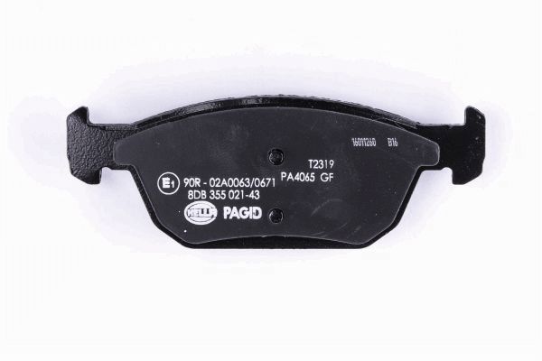 Brake Pad Set, disc brake - 8DB 355 021-431 HELLA