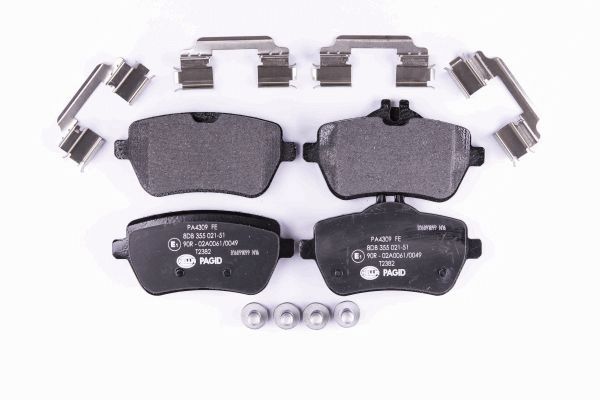 Brake Pad Set, disc brake - 8DB 355 021-511 HELLA