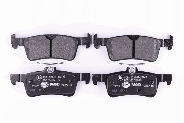 Brake Pad Set, disc brake - 8DB 355 021-701 HELLA