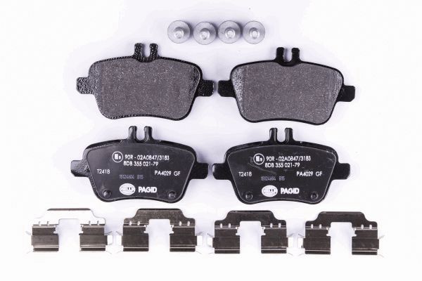 Brake Pad Set, disc brake - 8DB 355 021-791 HELLA