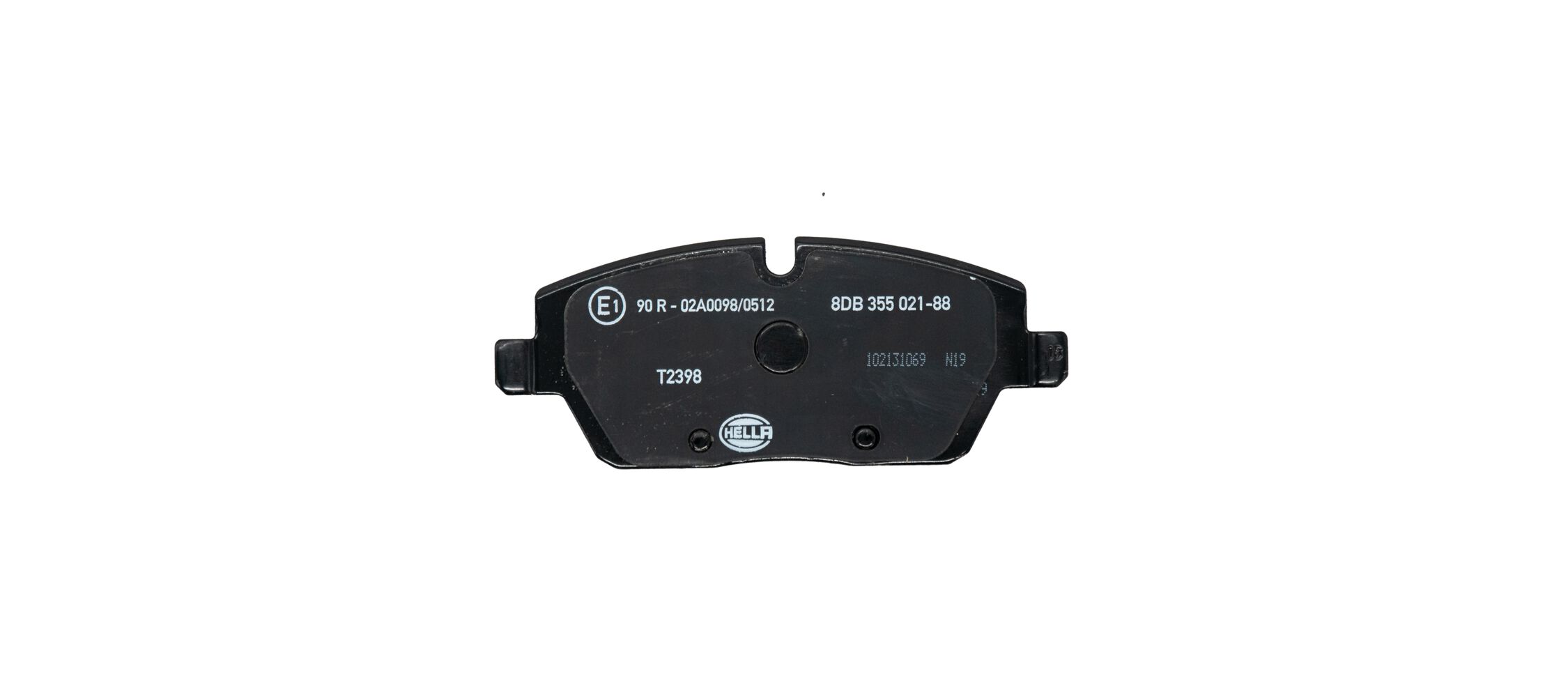 Brake Pad Set, disc brake - 8DB 355 021-881 HELLA