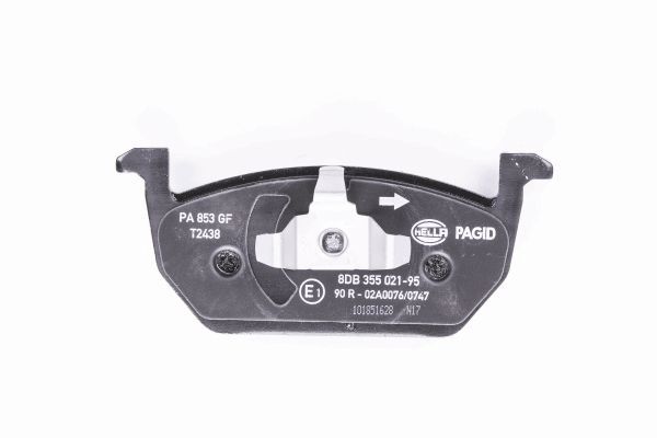Brake Pad Set, disc brake - 8DB 355 021-951 HELLA