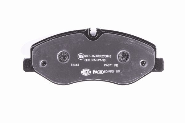 Brake Pad Set, disc brake - 8DB 355 021-961 HELLA