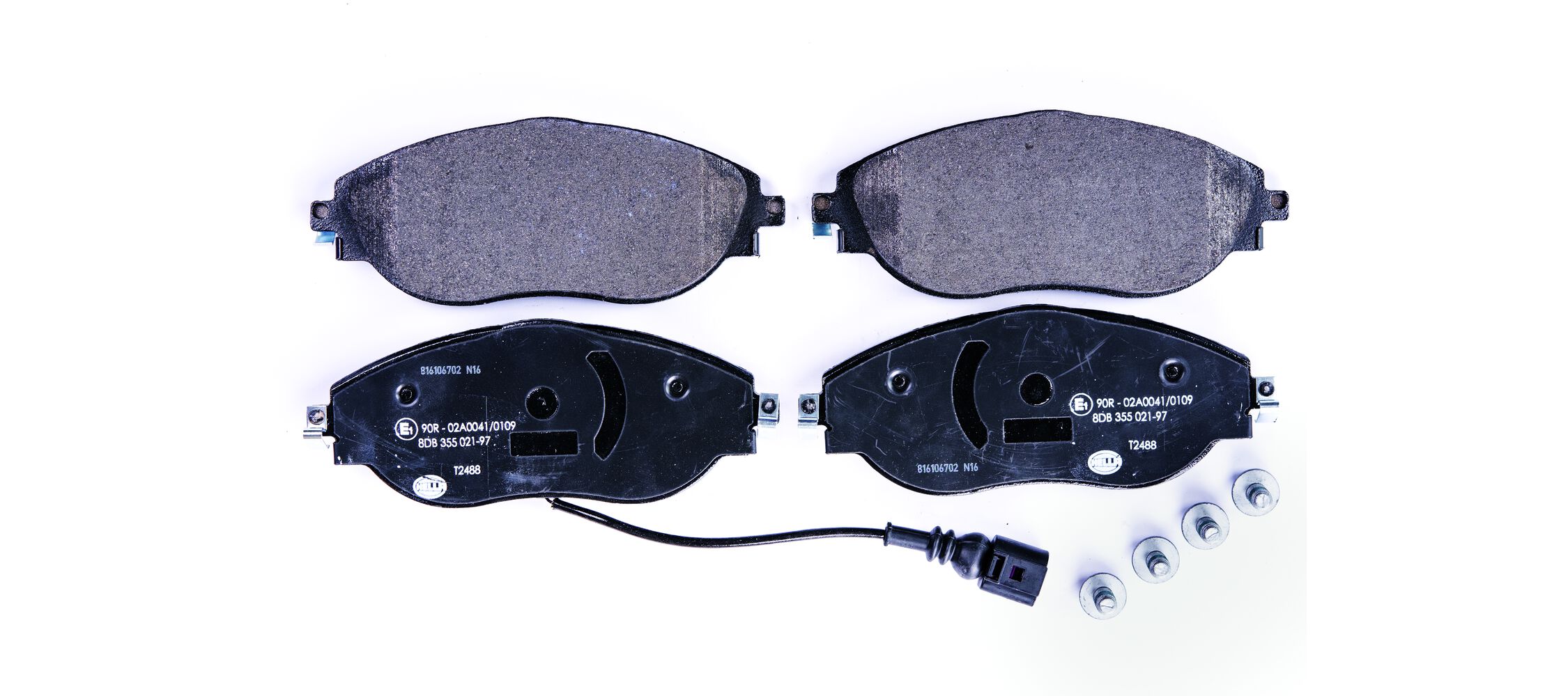 Brake Pad Set, disc brake - 8DB 355 021-971 HELLA