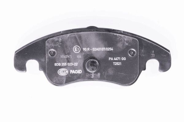Brake Pad Set, disc brake - 8DB 355 023-221 HELLA