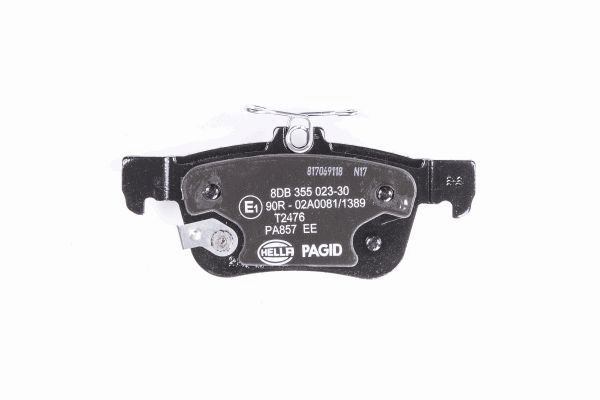 Brake Pad Set, disc brake - 8DB 355 023-301 HELLA